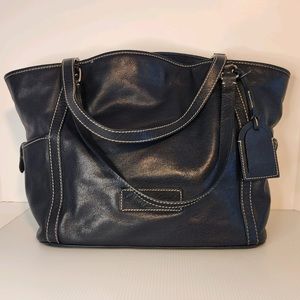 DOONEY & BOURKE VINTAGE Large Genuine Pebbled Leather Tote Shoulder/Hand…